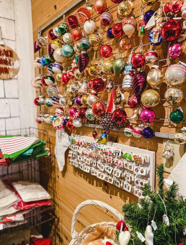 vintage colorful glass Christmas ornaments