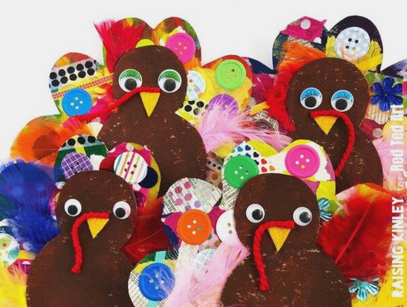 Cardboard Turkey crafts for preschoolers