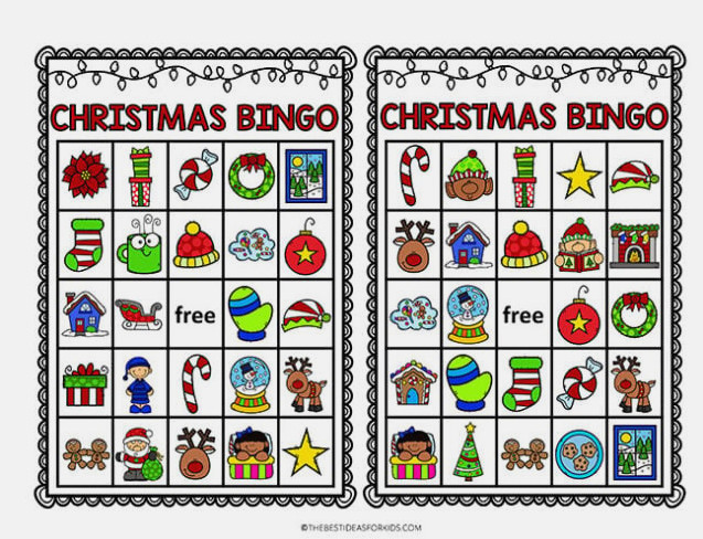 Christmas Bingo Free Printables for Kids