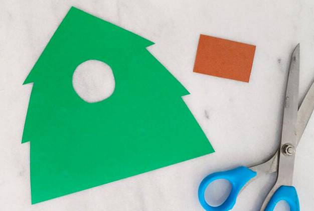 Christmas tree shapes cut out