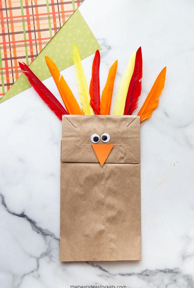 Simple Paper Bag Turkey Craft