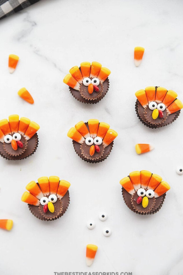 Easy Reese Peanut Butter Cup Turkeys
