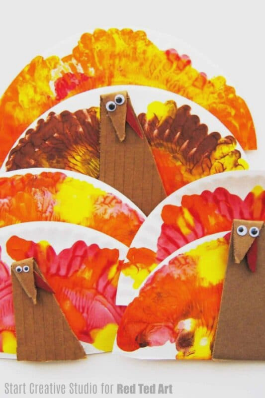 Easy Paper Plate Turkey Craft