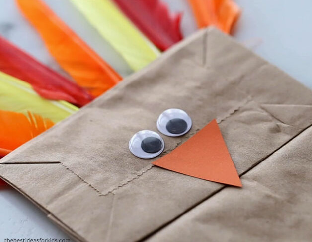 Attach an Orange Beak to the Turkey