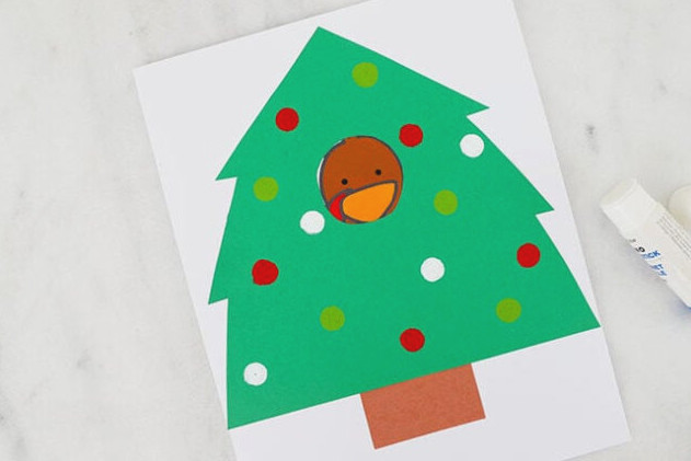 Glue tree to turkey page