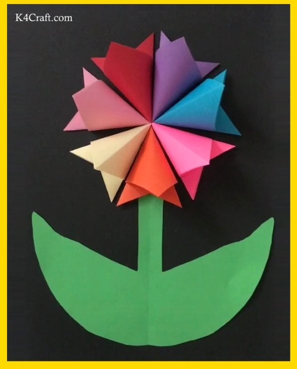 Beautiful 3D paper card flower