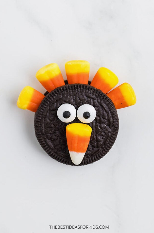 Oreo Turkey with Candy Corn