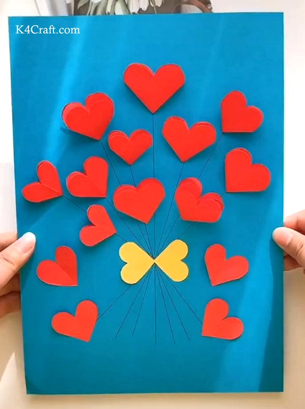 3D heart Paper Card Crafts