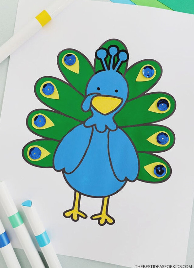 Printable Peacock Turkey Disguise