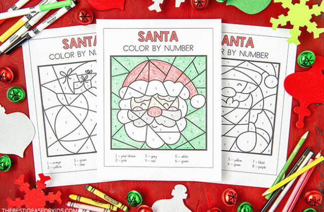 Santa Claus Color by Number