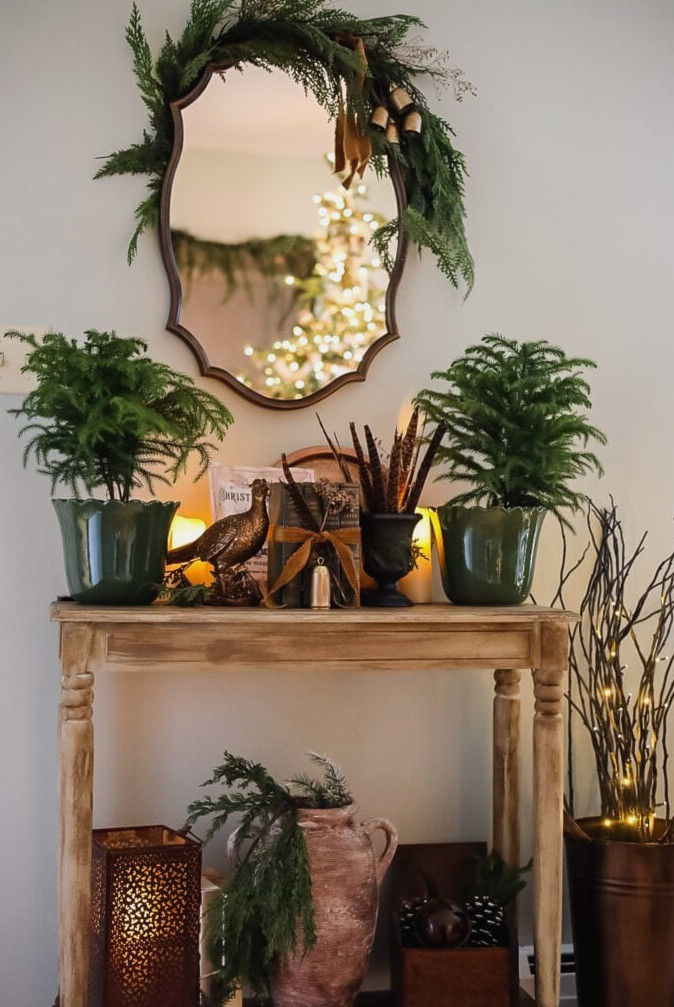 christmas entryway table