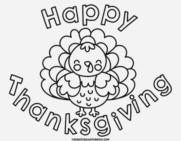 thanksgiving turkey coloring page