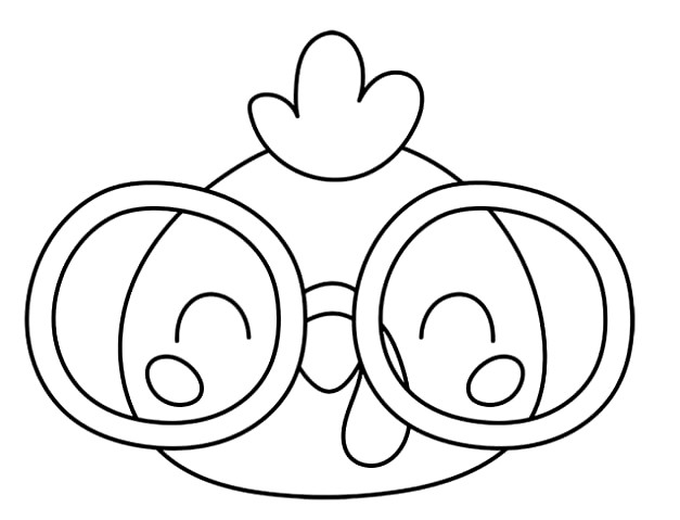 turkey with glasses coloring page