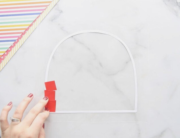 Place Red Tissue Paper