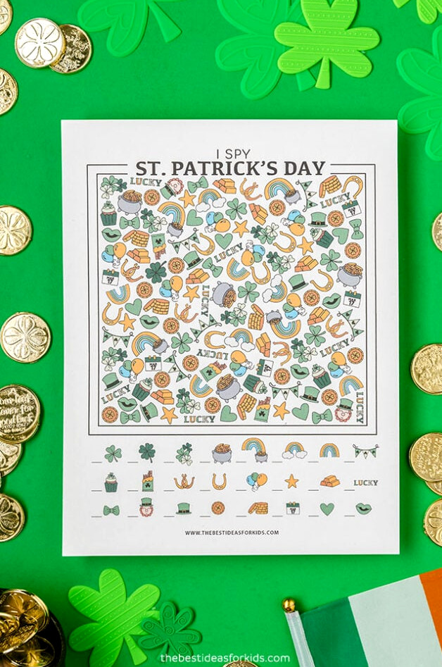 Colored St Patrick's Day I Spy Sheet