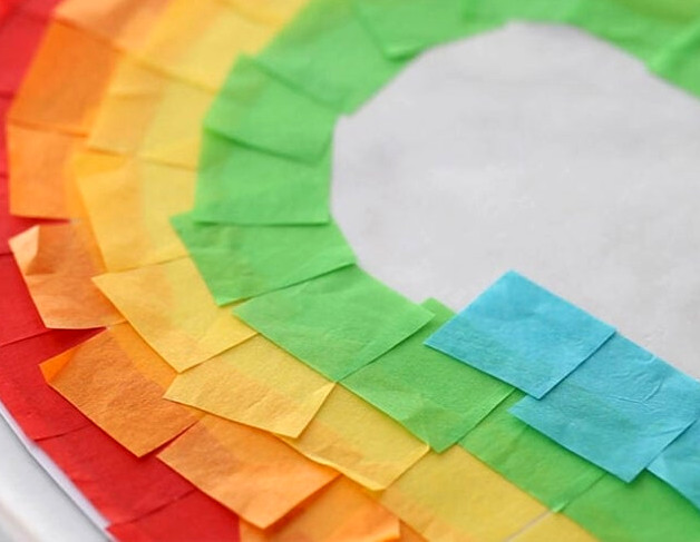 Continue Adding Tissue Paper