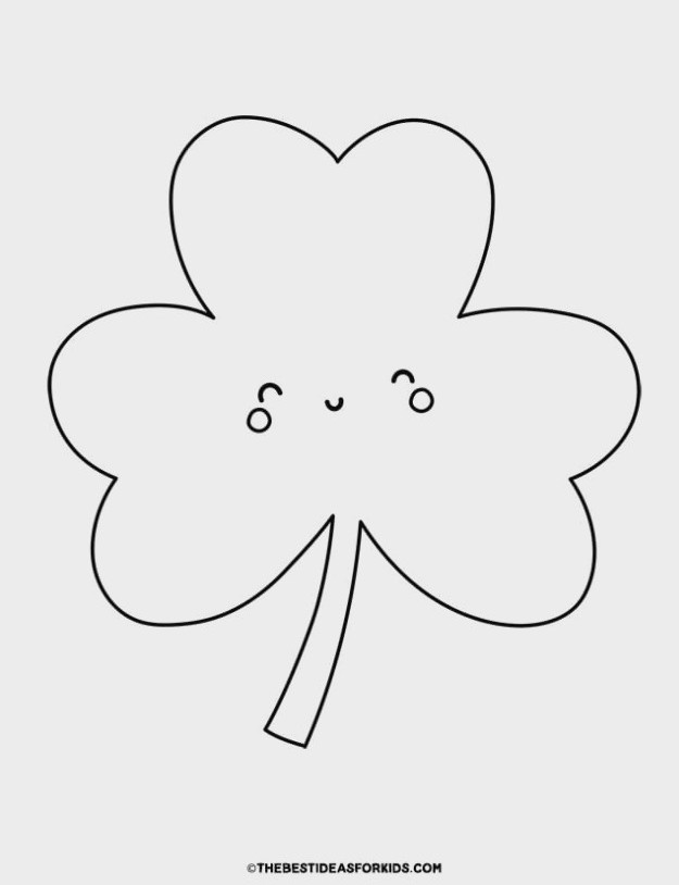Cute Shamrock Coloring Page