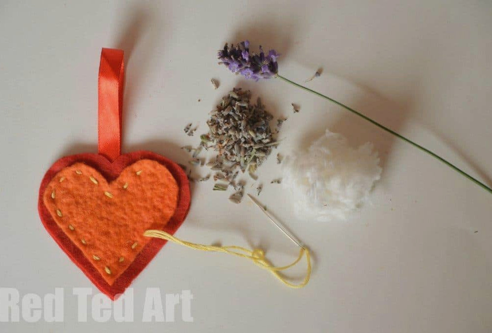 Felt Heart Lavender