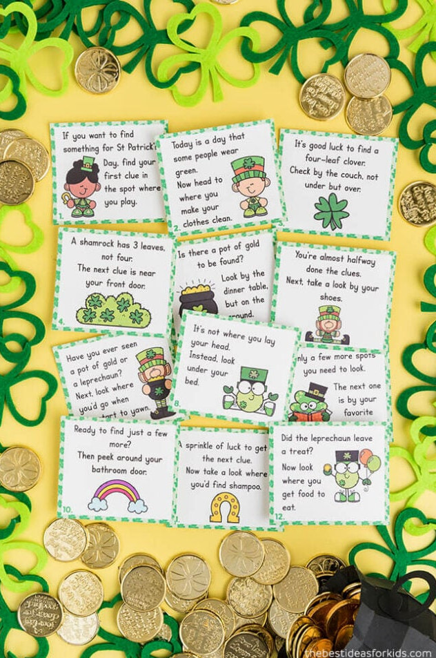 Free Printable St Patrick's Day Scavenger Hunt