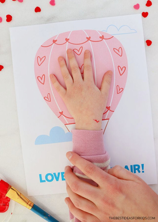 Printable Valentine's Day Handprint Art