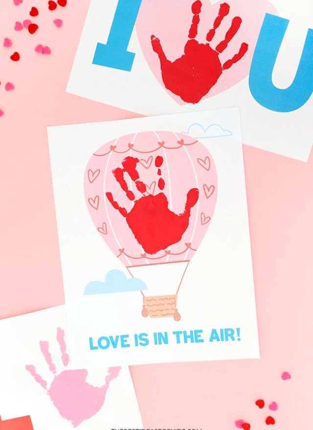 Printable Valentine's Handprint Craft