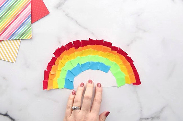 Keep Gluing on Paper to Paper Plate