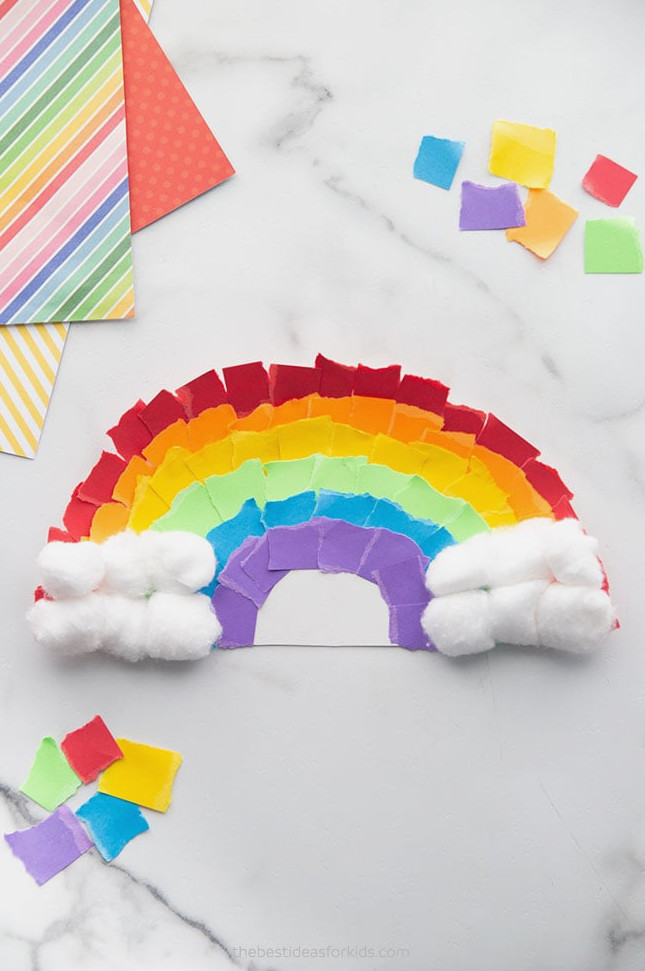 Paper Plate Rainbow Craft