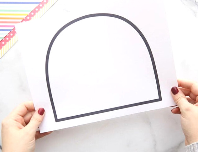 Print the rainbow suncatcher pattern