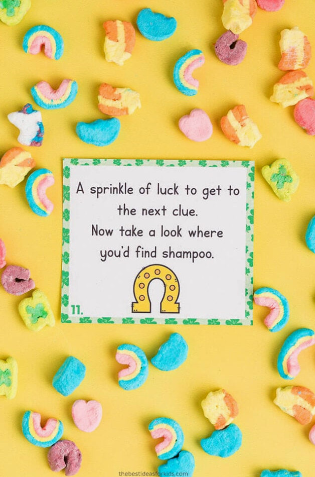 Printable St Patrick's Clue Cards
