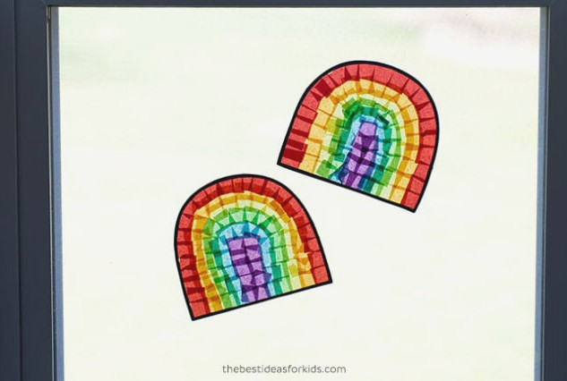 Rainbow Suncatcher Project for Children