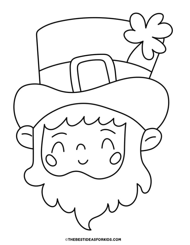 Smiling Leprechaun coloring page