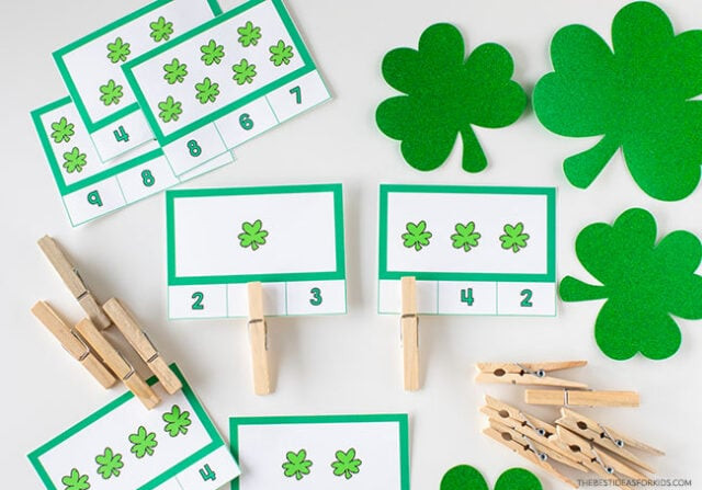 St Patrick's Day Free Printable Count & Clip