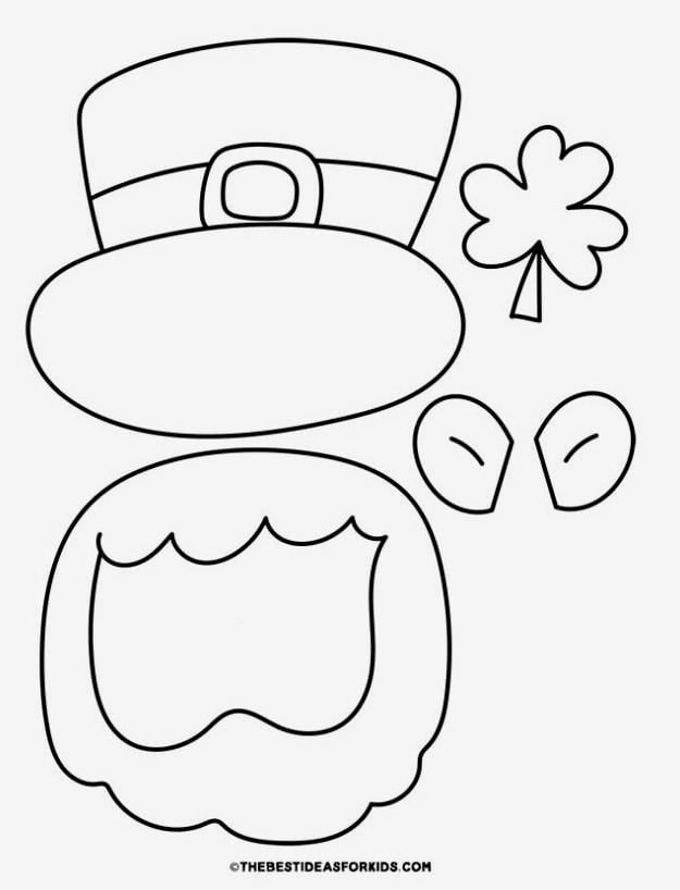 build your own leprechaun coloring page