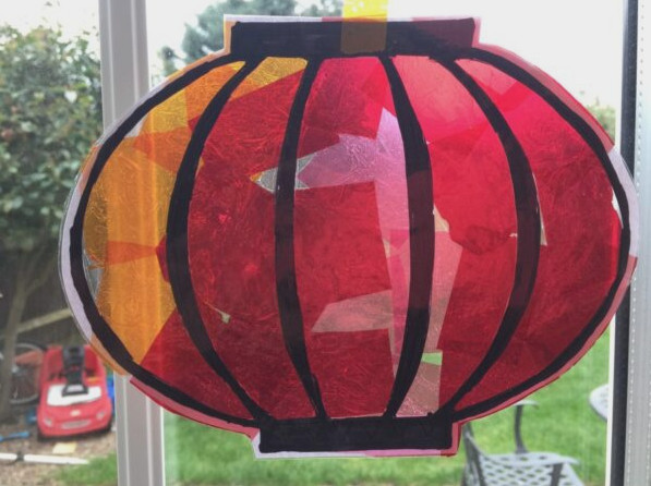 Easy Chinese lantern craft for preschoolers