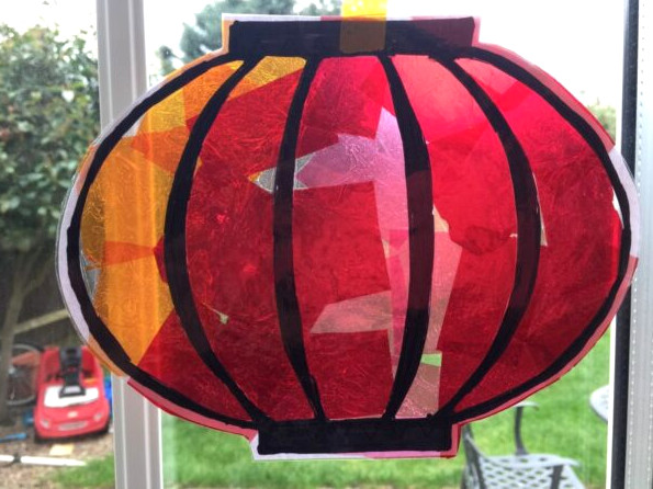 Easy Chinese lantern craft for preschoolers