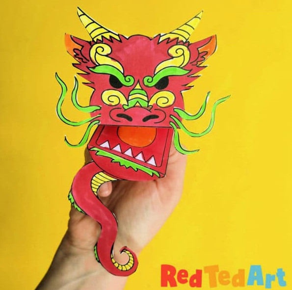 year of the dragon coloring page