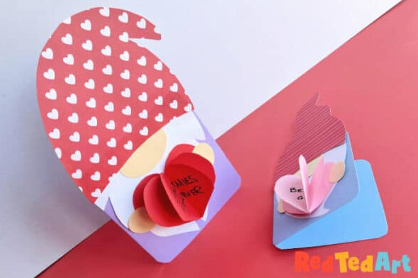 3d heart valentines