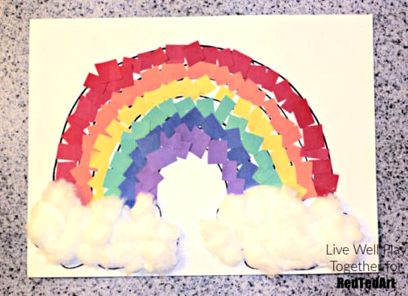 paper rainbow craft toddler