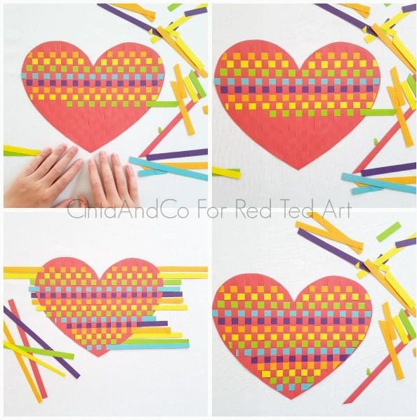Paper heart Weaving