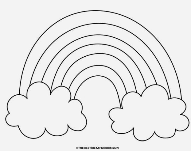 rainbow coloring page