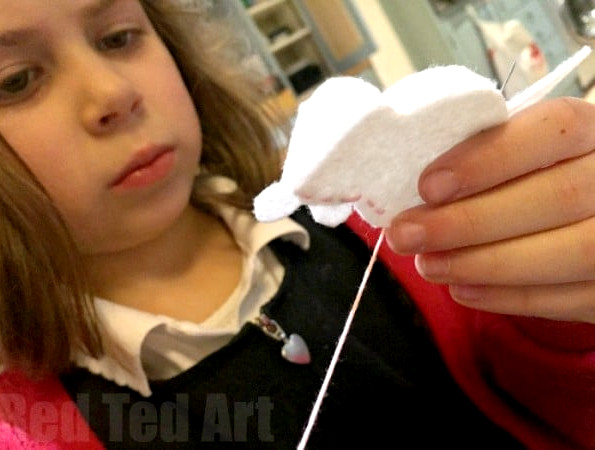 sewing with kids - make adorable little bunny felt softies