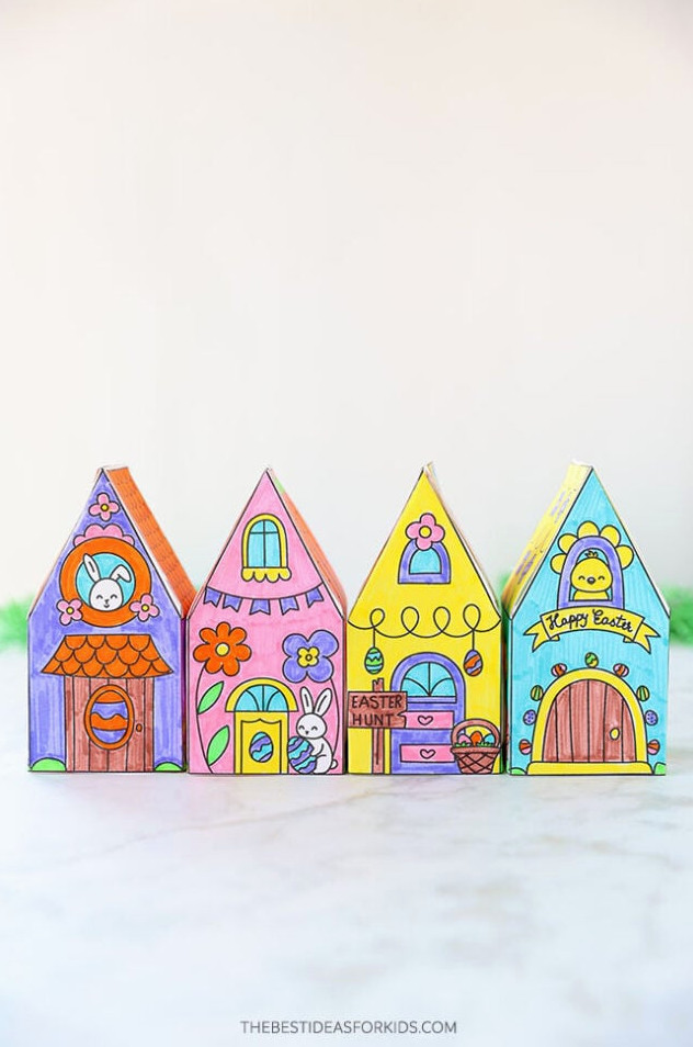 Printable 3D Easter Homes
