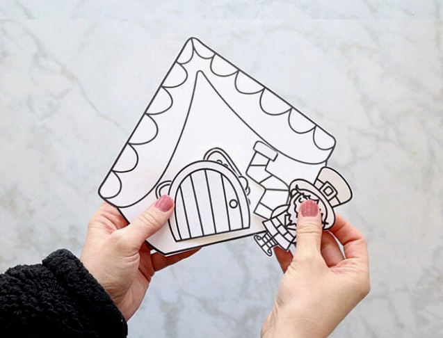 Cut out Leprechaun House Details