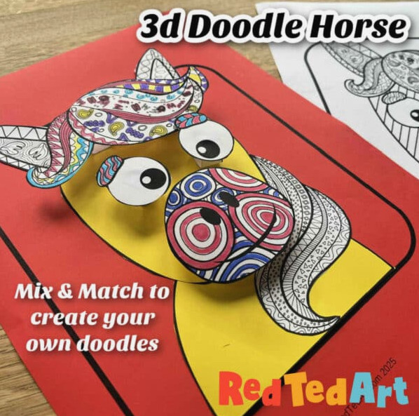 three-dimensional Year of the Horse craft