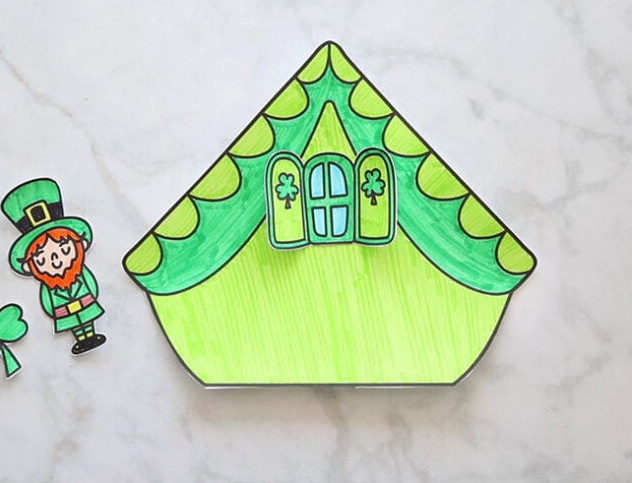 Assemble the Leprechaun House with Glue