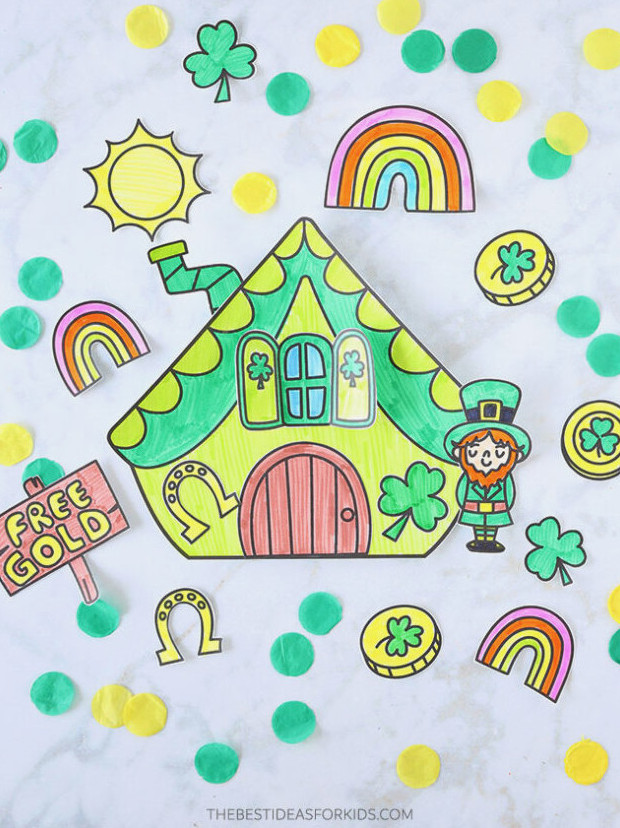 Printable Leprechaun House Craft