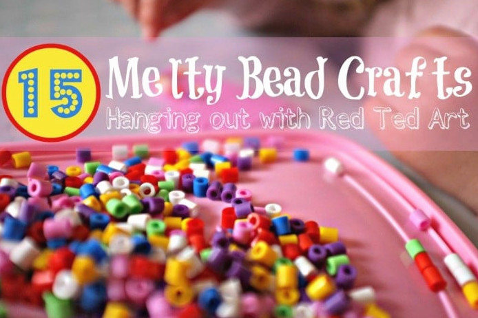 Perler Bead Picture Frame Heart for Valentines – Red Ted Art – Kids Crafts