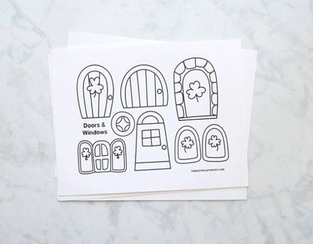 Printable Pages for Creating a Leprechaun House