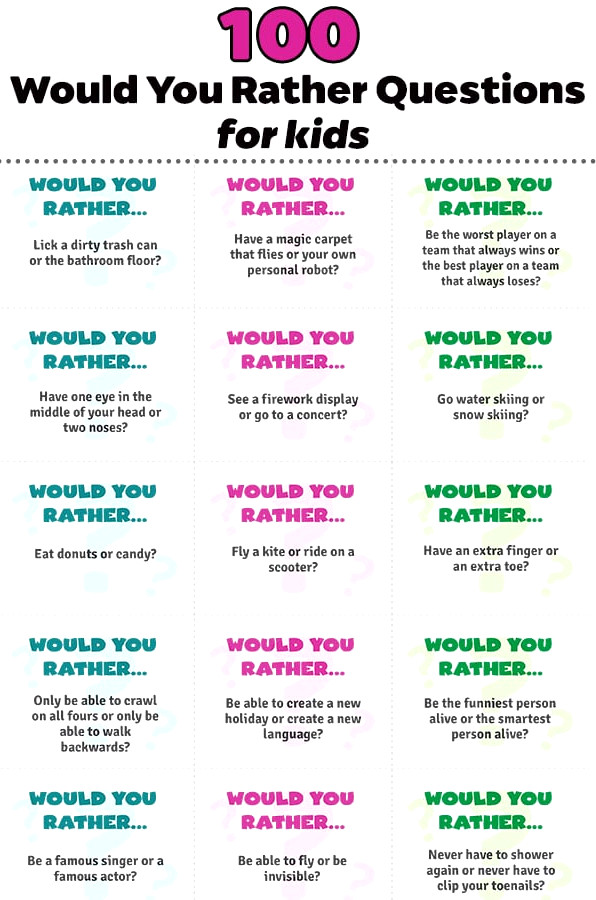 Would You Rather For Kids