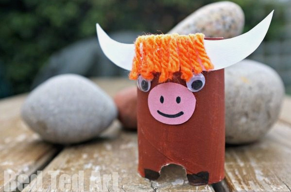 Highland Cow Toilet Paper Roll Craft - great for year of the ox too